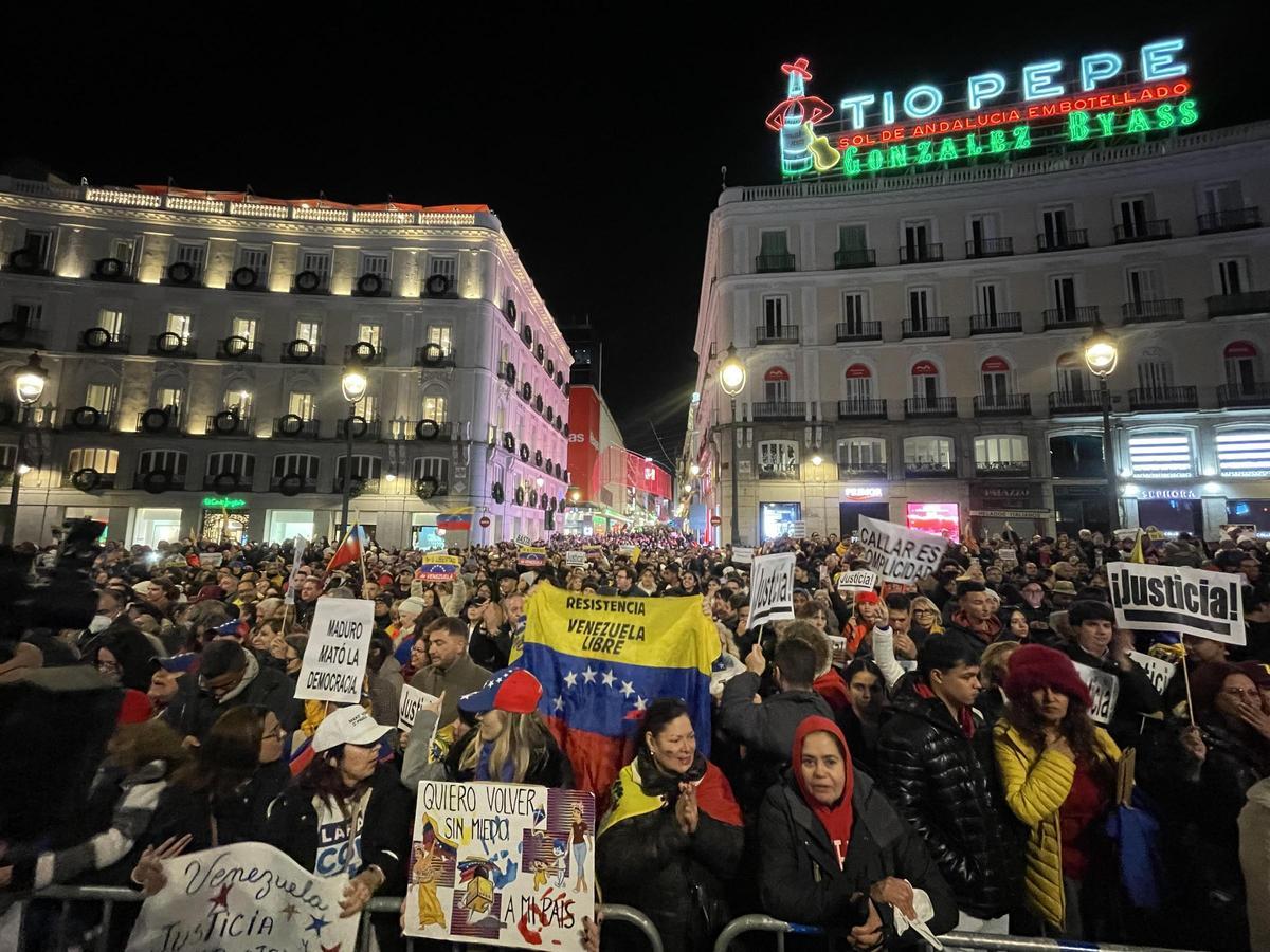 La manifestación convocada en Madrid para apoyar a Edmundo González como presidente electo de Venezuela, en imágenes