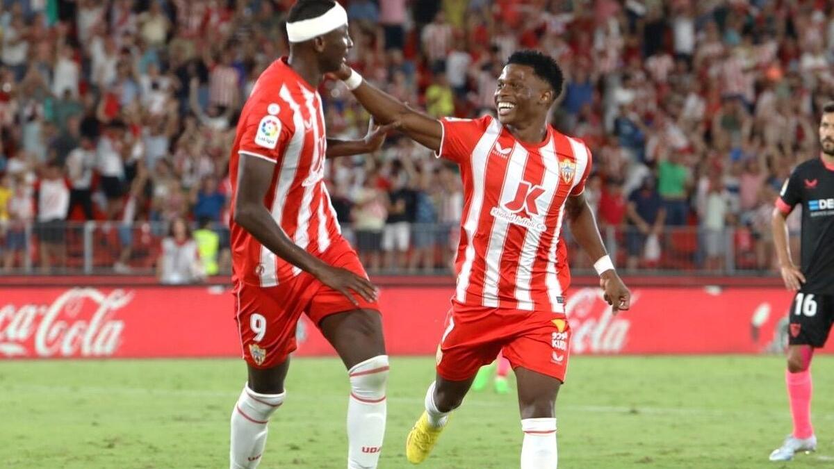 Ramazani y Sadiq en el Almería