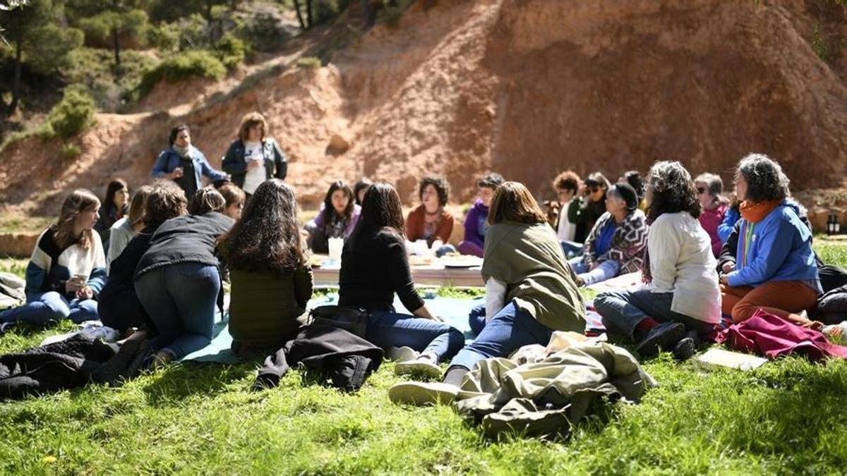 La Asociación Amas Sororas de Alcorisa, en una de las actividades grupales.