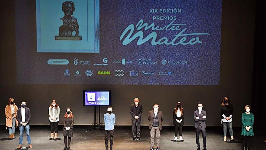 Presentación de los finalistas, ayer, en el Colón.  | // VÍCTOR ECHAVE