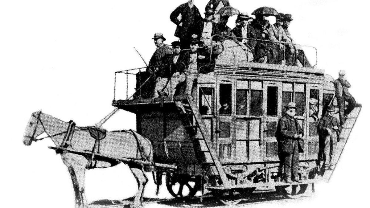 Imagen del tranvía de Mumbles, que en sus orígenes era tirado por caballos.