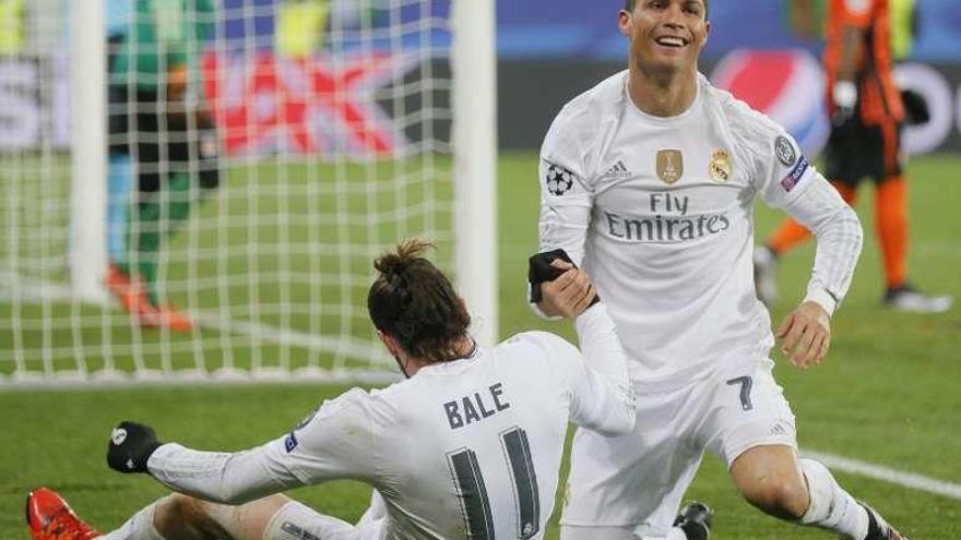 Cristiano Ronaldo y Bale, tras el 0-4 del Madrid el miércoles.