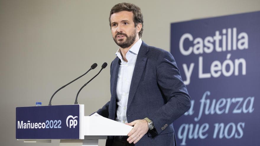 Casado respalda la apuesta de Mañueco por "un gobierno fuerte, estable y en solitario"