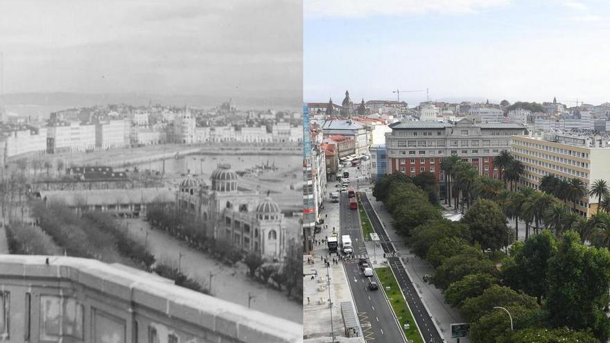 A Coruña, a cien años vista: viajamos un siglo desde la imagen del Banco Pastor que capturó Ruth Matilda Anderson