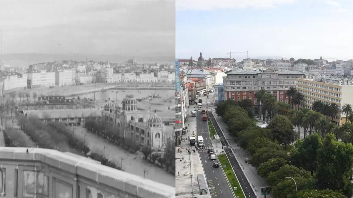 A Coruña, a cien años vista: viajamos un siglo desde la imagen del Banco Pastor que capturó Ruth Matilda Anderson