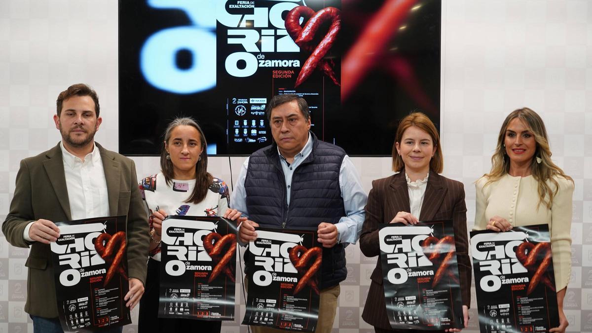 De izquierda a derecha, López de la Parte, Esteban, Rodríguez, Huertos y Marbán en la presentación de la Feria.