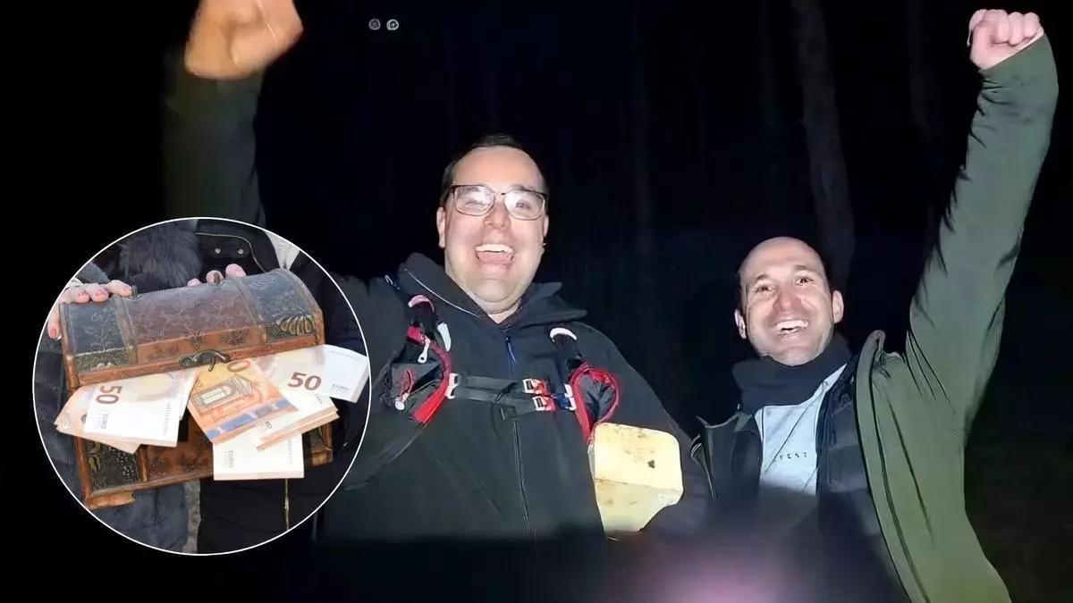 Jordi y Lluís, dos de los miembros del equipo que desenterró el cofre del tesoro