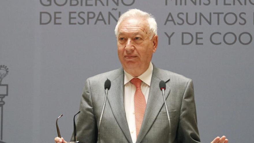 José Manuel García-Margallo, durante la rueda de prensa