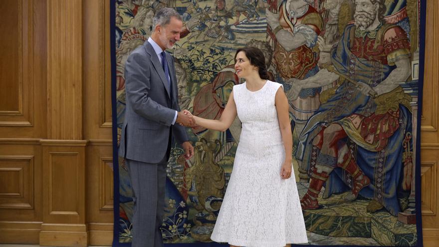 Felipe VI e Isabel Díaz Ayuso.