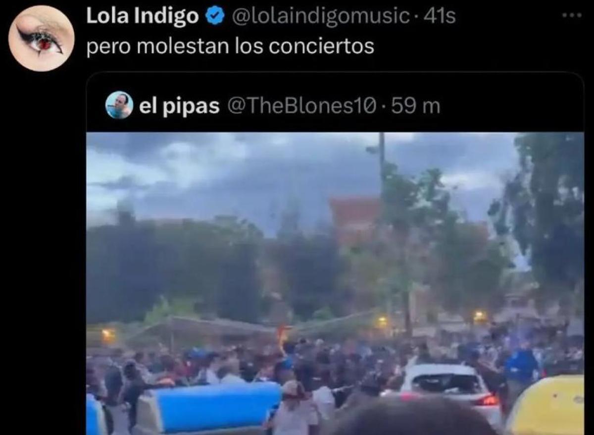 Tuit borrado de Lola Índigo