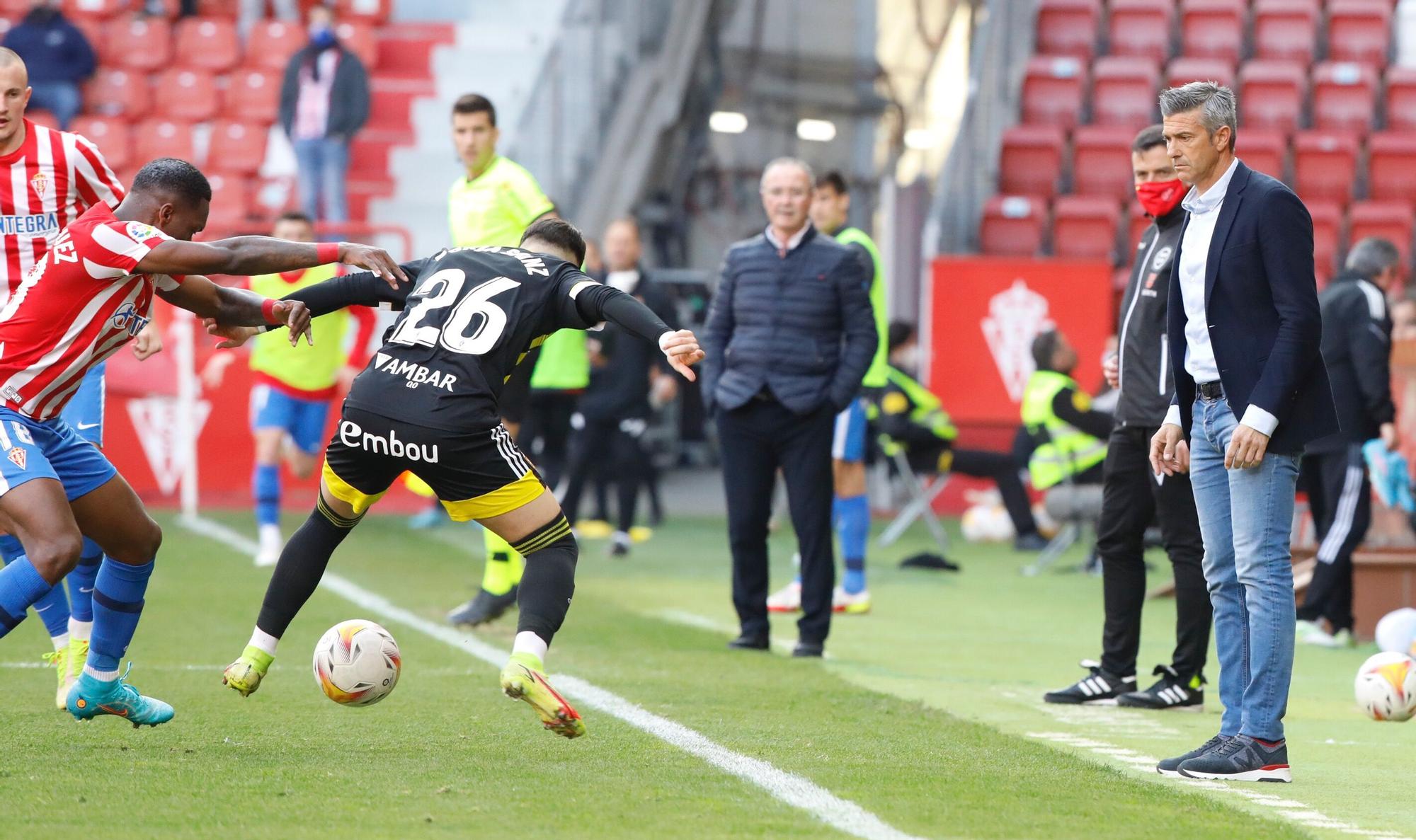 Sporting - Zaragoza, en imágenes