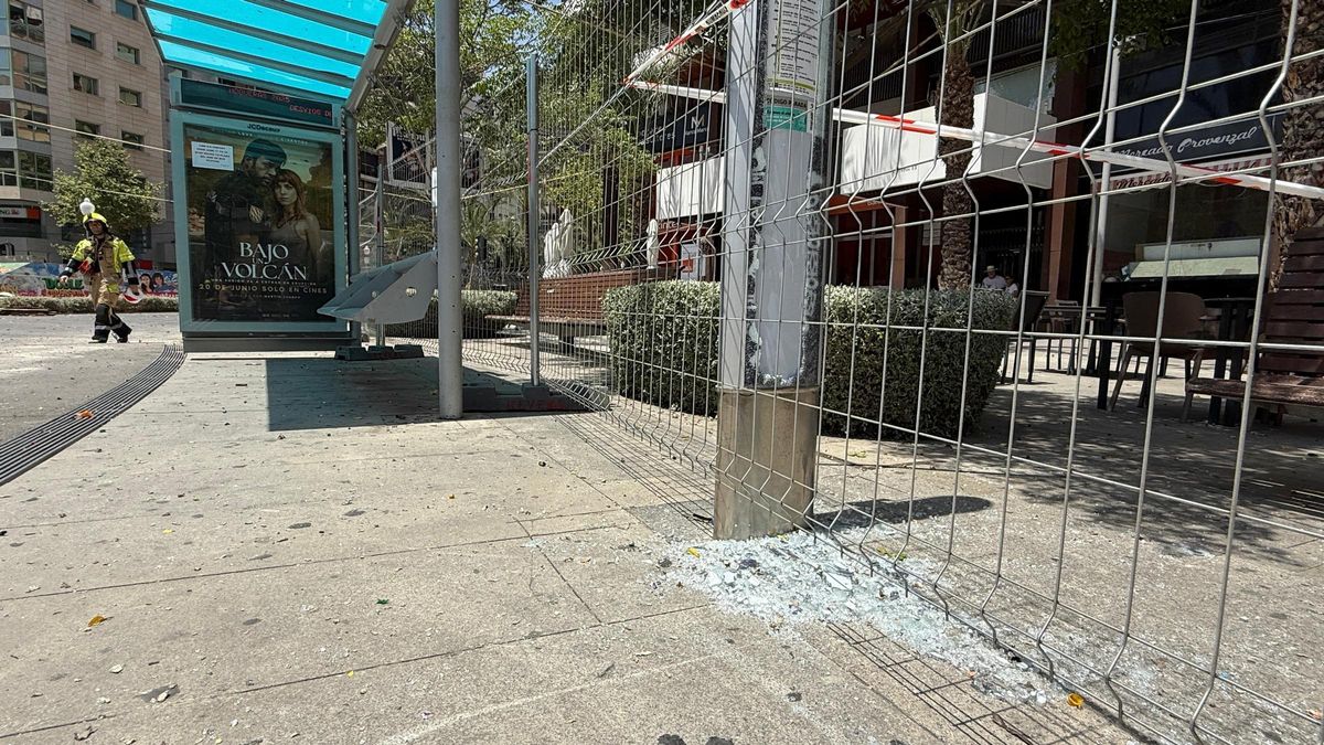 Rotura de cristales en la plaza de los Luceros
