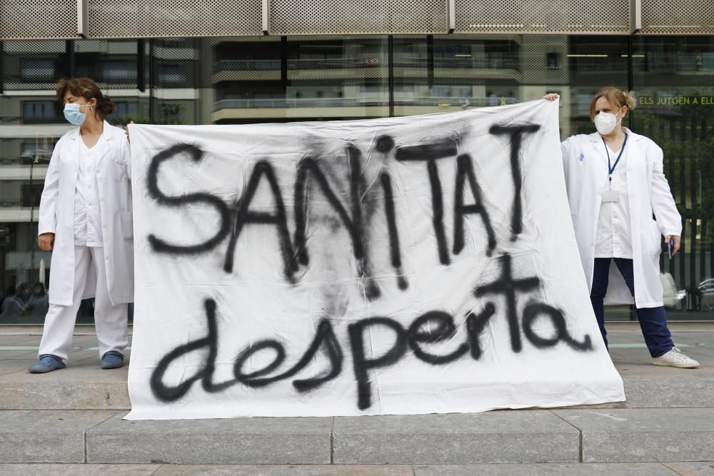 Protesta dels sanitaris gironins