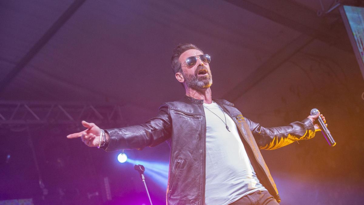 Jordi Sánchez en el concierto que ofreció en Zaragoza durante las Fiestas del Pilar del año 2019.