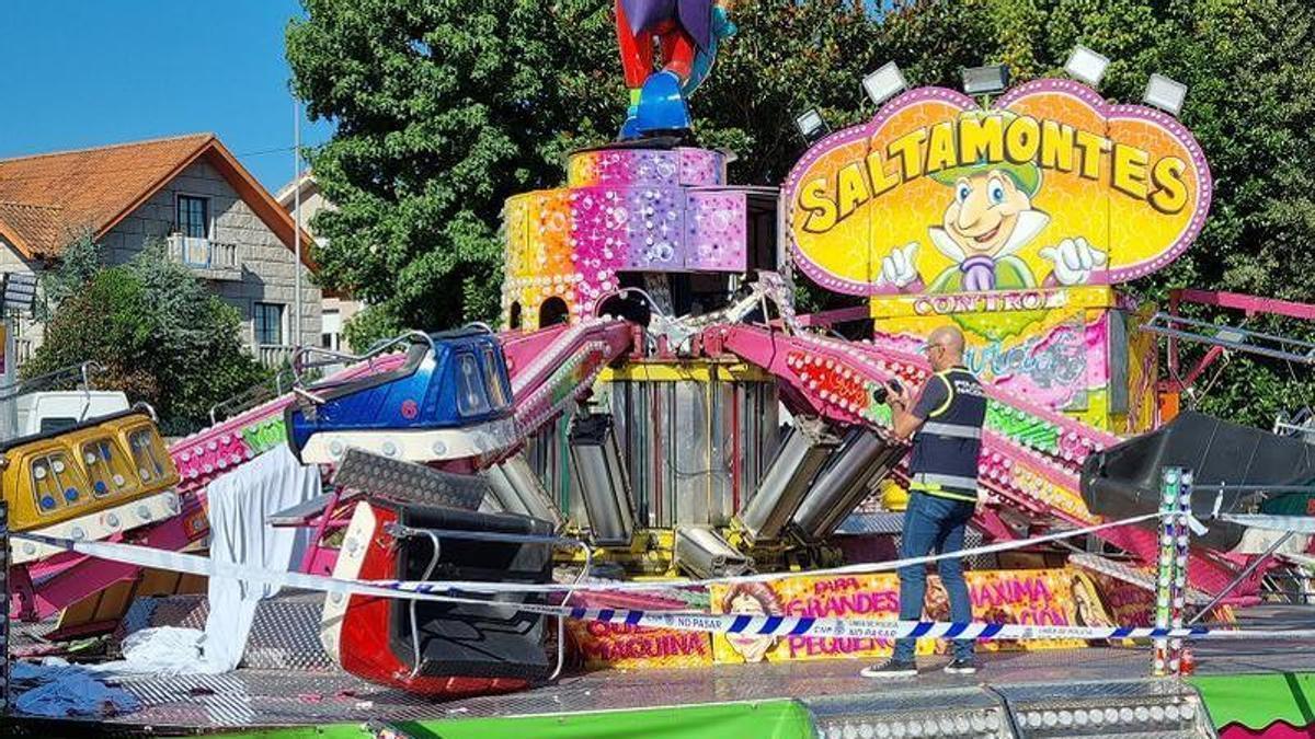 La atracción siniestrada en las fiestas de Matamá en 2024