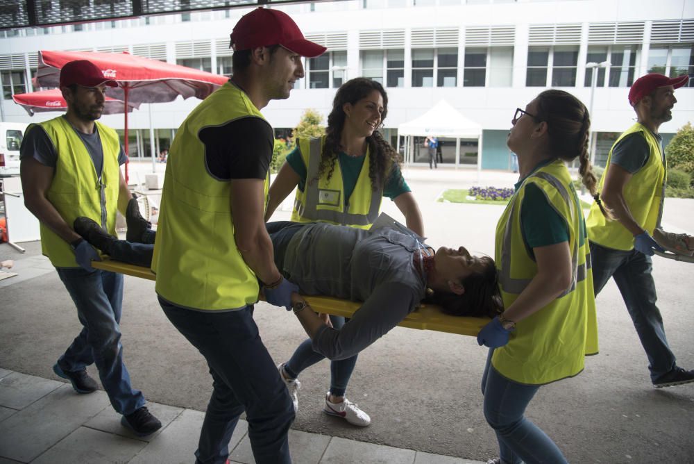 Simulació d'emergència a la FUB