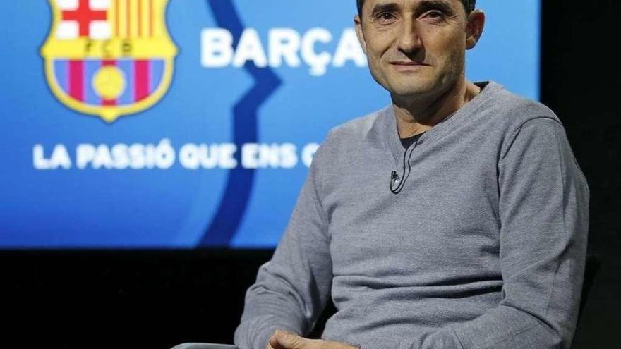 Ernesto Valverde durante la entrevista que concedió a Barça TV.