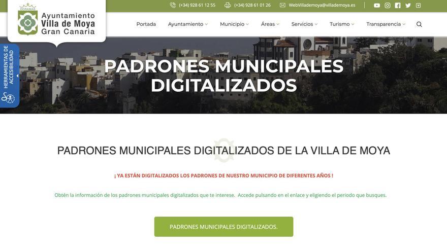 La Villa de Moya digitaliza los padrones municipales de los años 50, 60 y 70