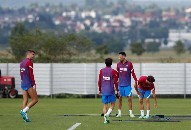 Las mejores imágenes del entrenamiento de hoy del Barça en Alemania