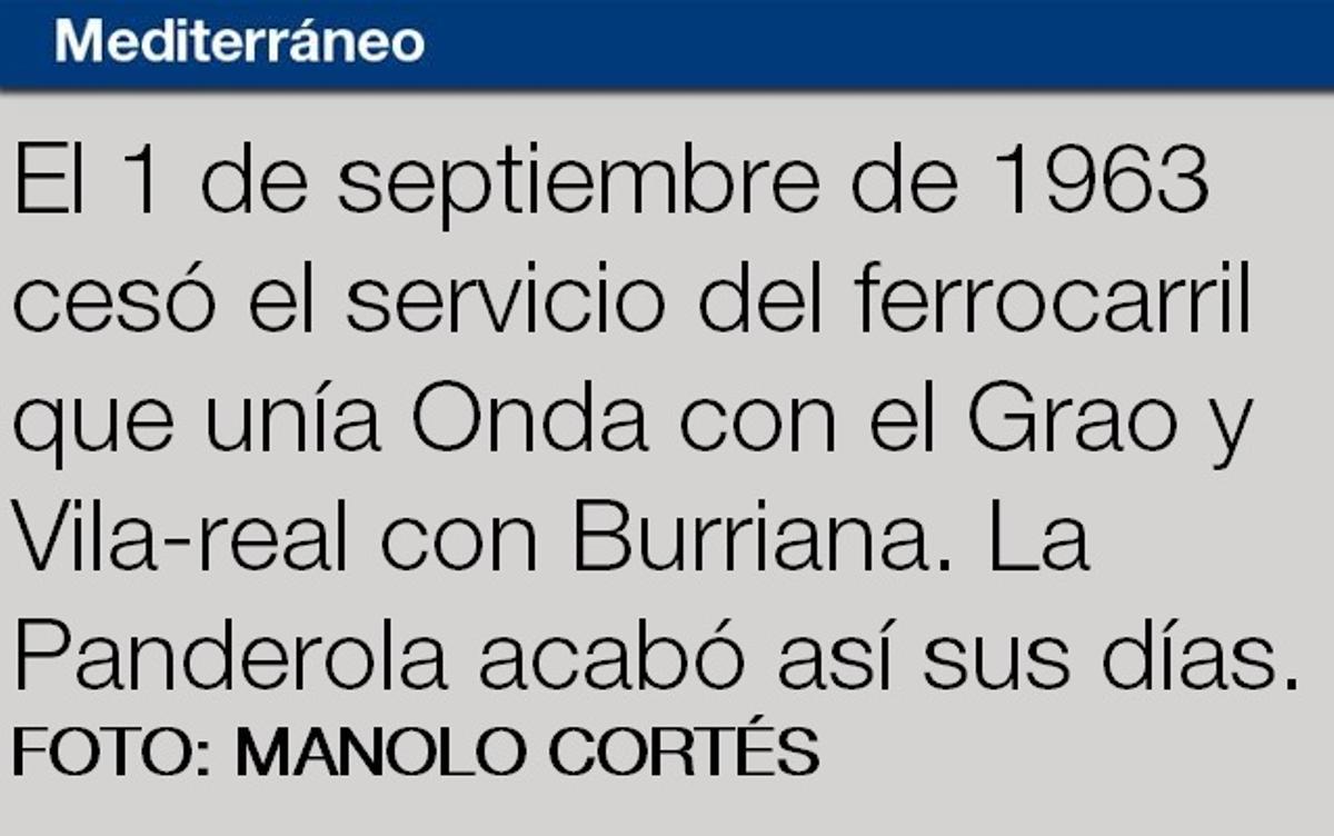 La historia de La Panderola, el tren que 'volaba' en Castellón