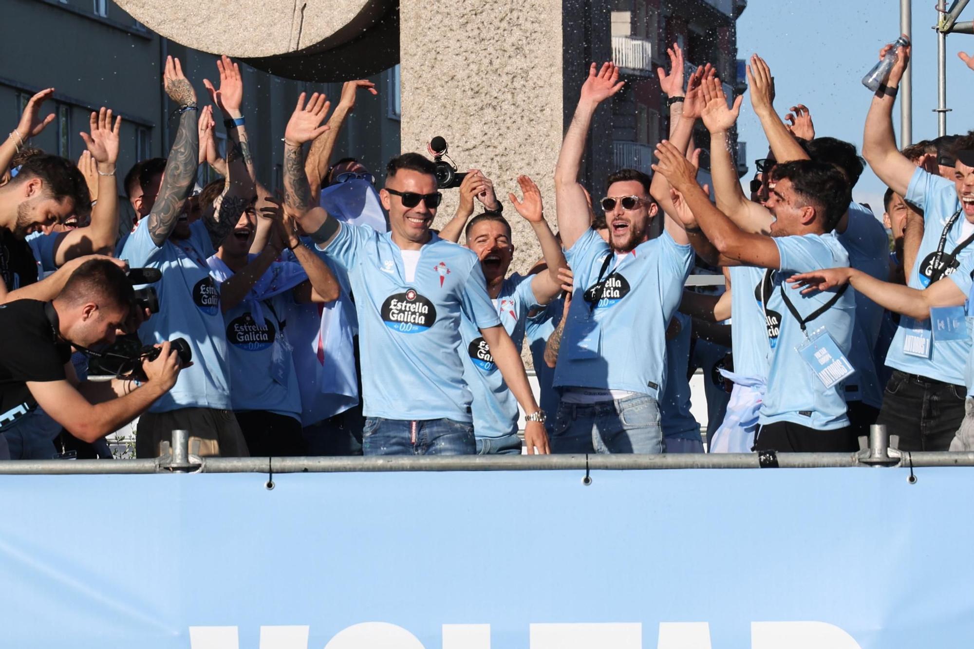 El Celta celebra por todo lo alto su llegada a Europa