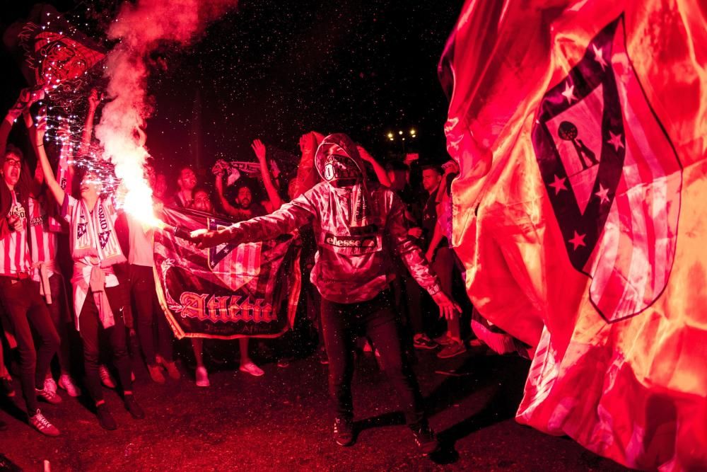 La celebración de la afición del Atlético