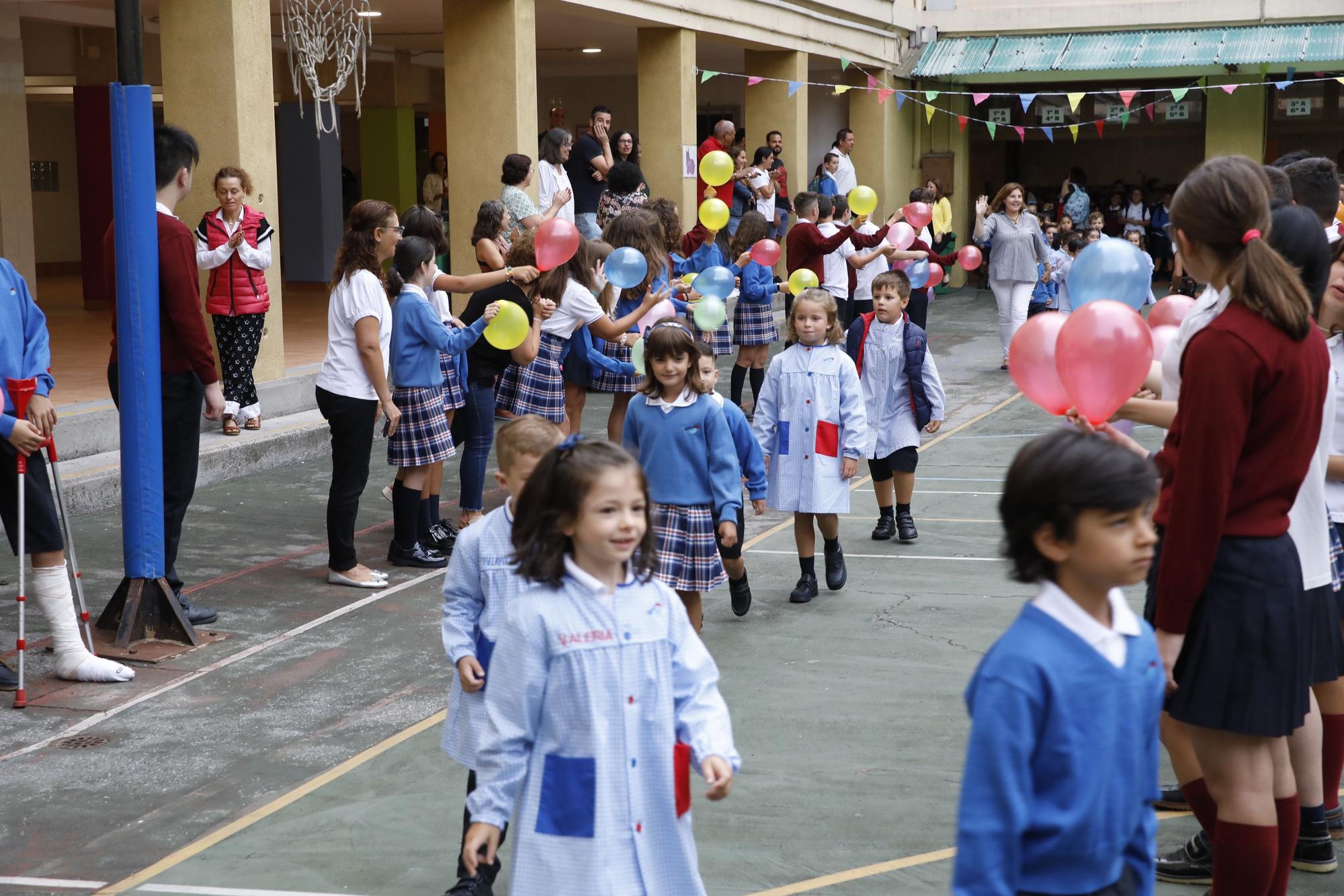 Inicio de curso en el colegio San Vicente de Paul, en Gijón