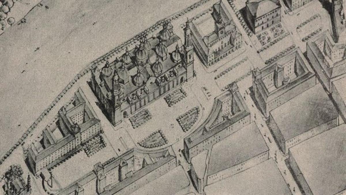 Boceto del diseño de la reforma de la plaza del Pilar.