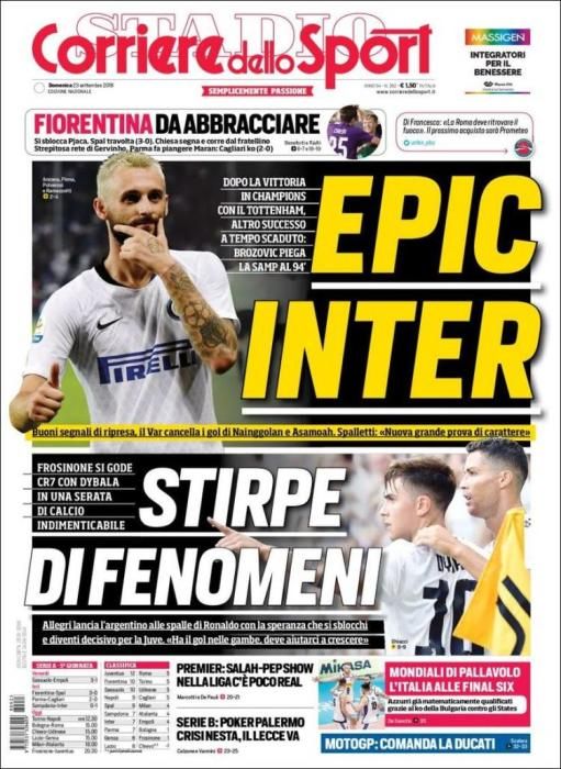 Portada CORRIERE DELLO SPORT domingo 23 septiembre