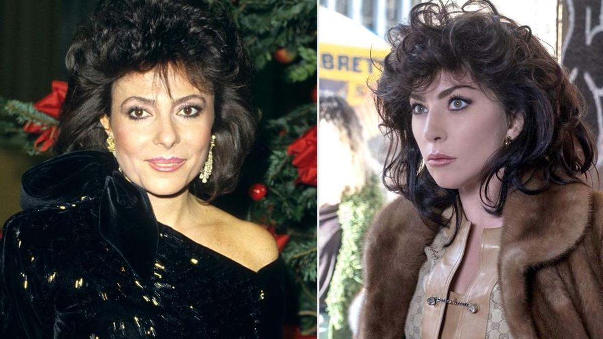 Patrizia Reggiani y Lady Gaga, caracterizada de ella en 'La casa Gucci'.