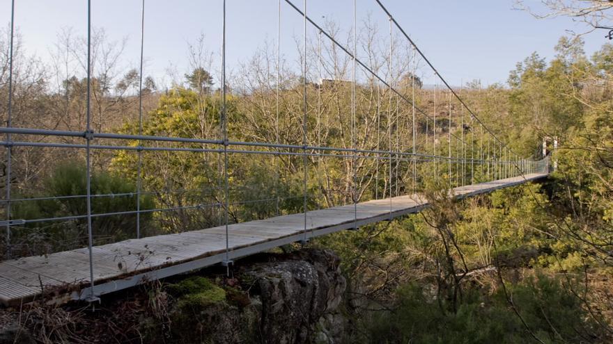 Puente colgante de Calvelo (Pontevedra).