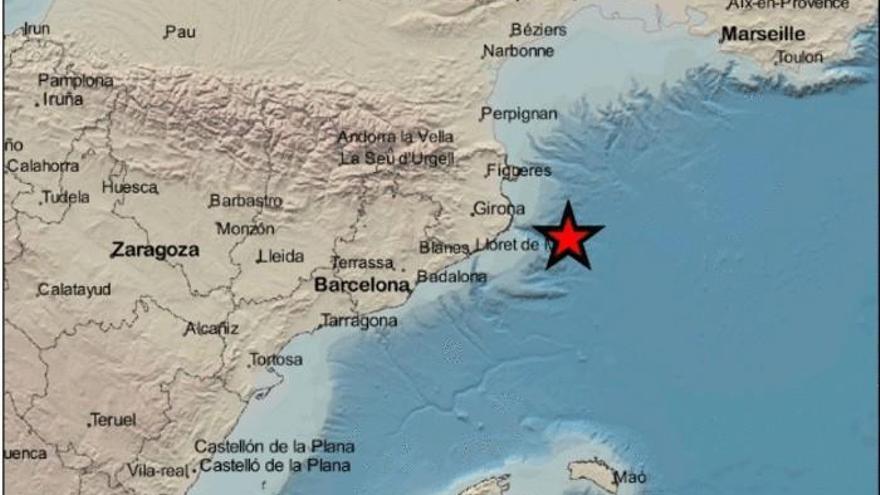 L&#039;epicentre s&#039;ha situat davant la costa del Baix Empordà