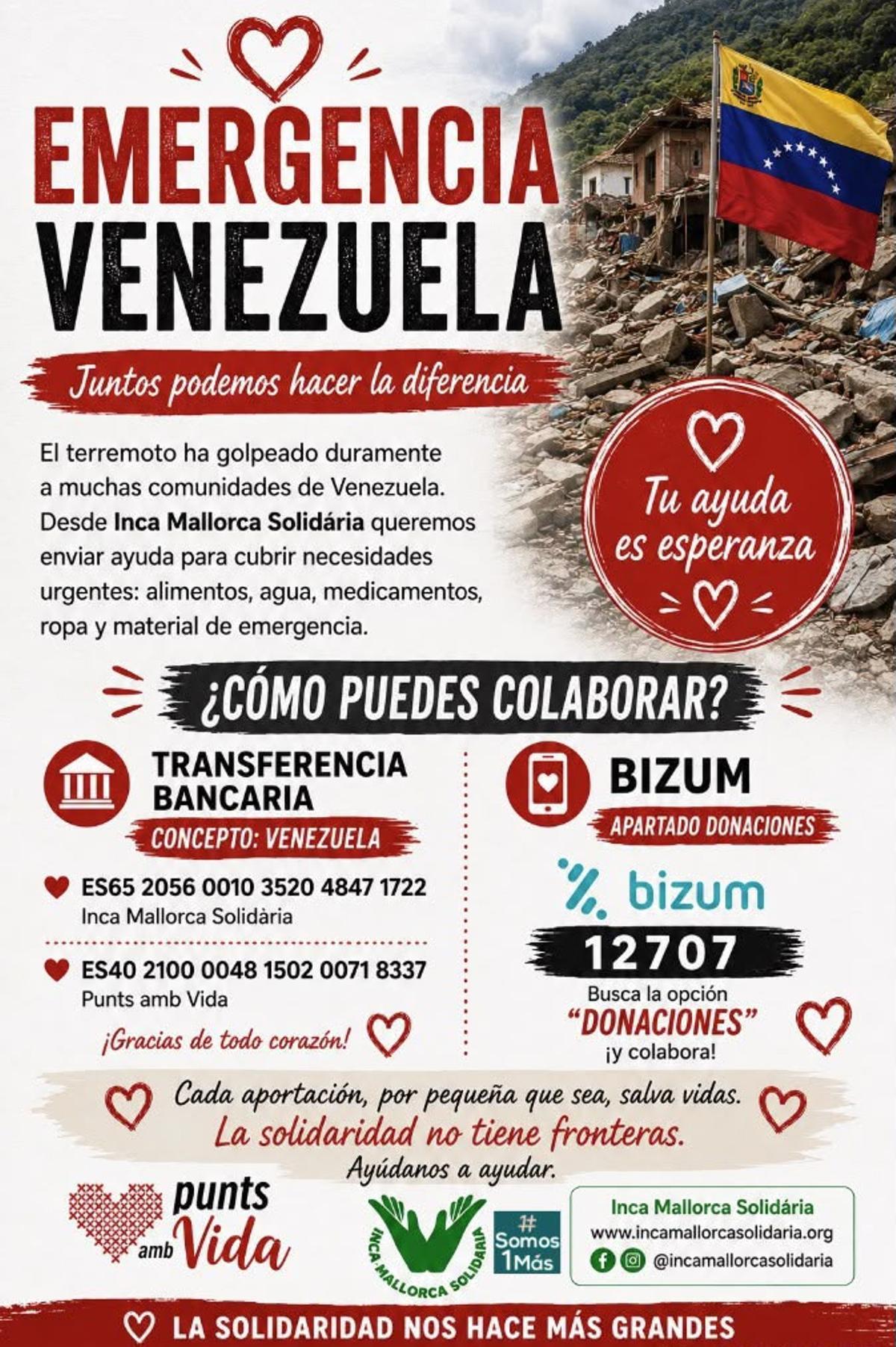 Cartel promocional de la iniciativa solidaria.