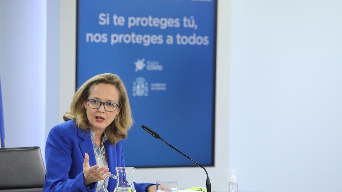 La vicepresidenta tercera y ministra de Asuntos Económicos y Transformación Digital, Nadia Calviño.