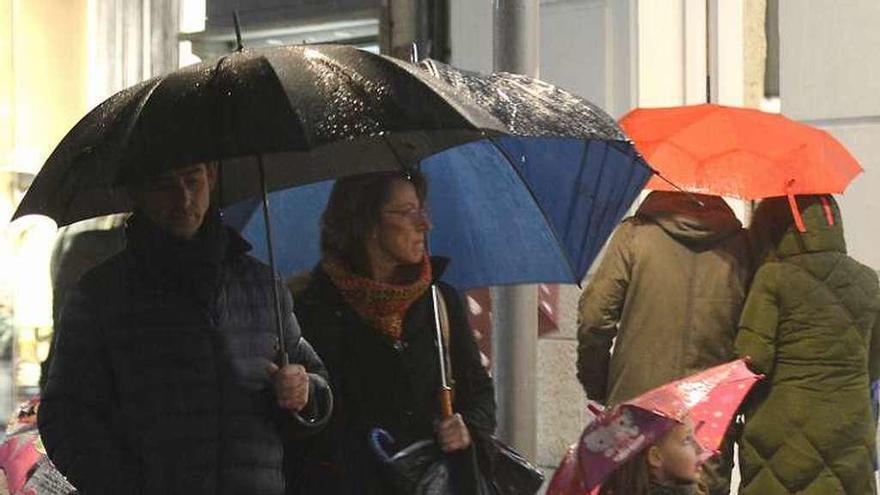 Las lluvias llegaron ayer a la comarca de Pontevedra. // R. Vázquez