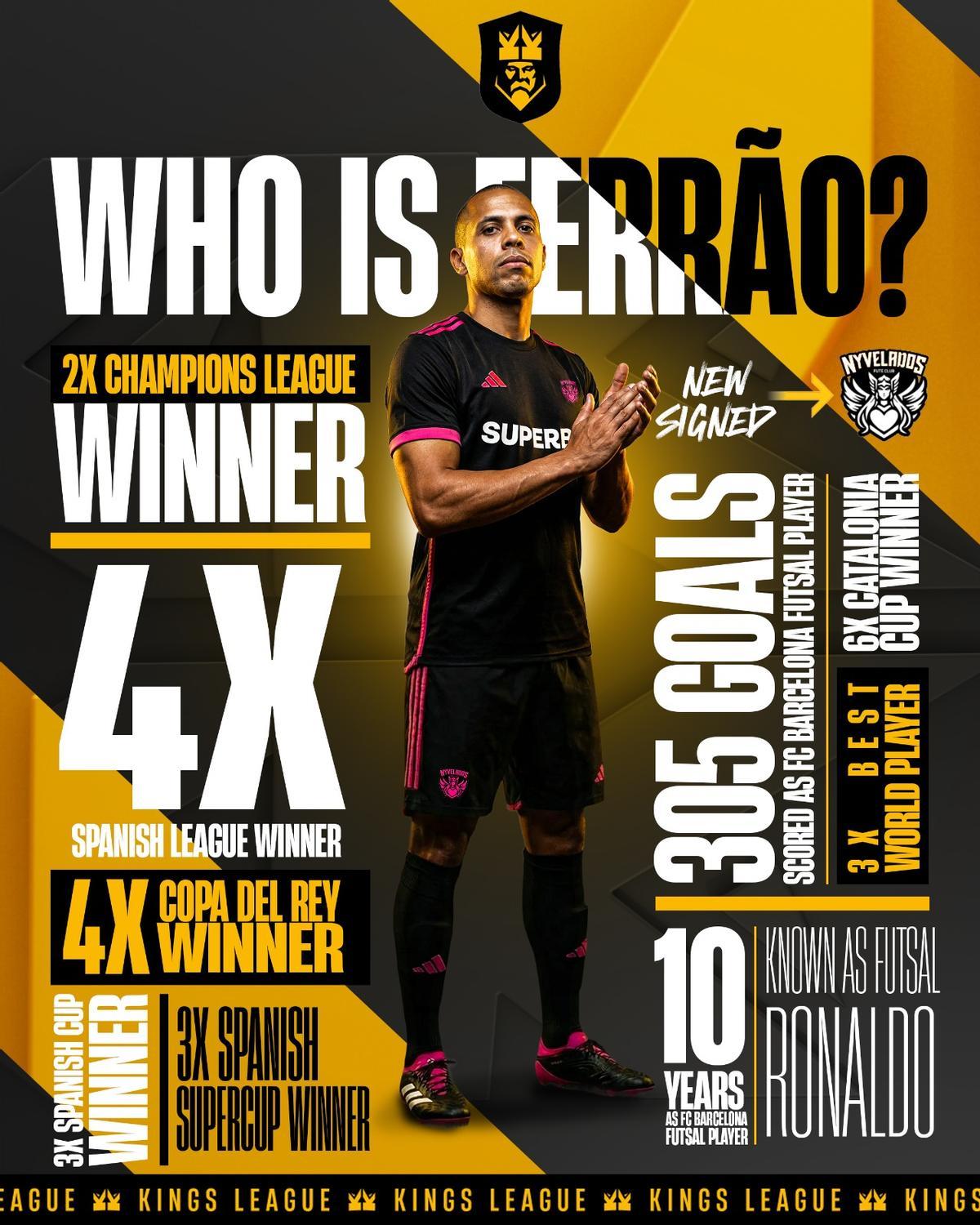 Los logros de Ferrao en el fútbol sala