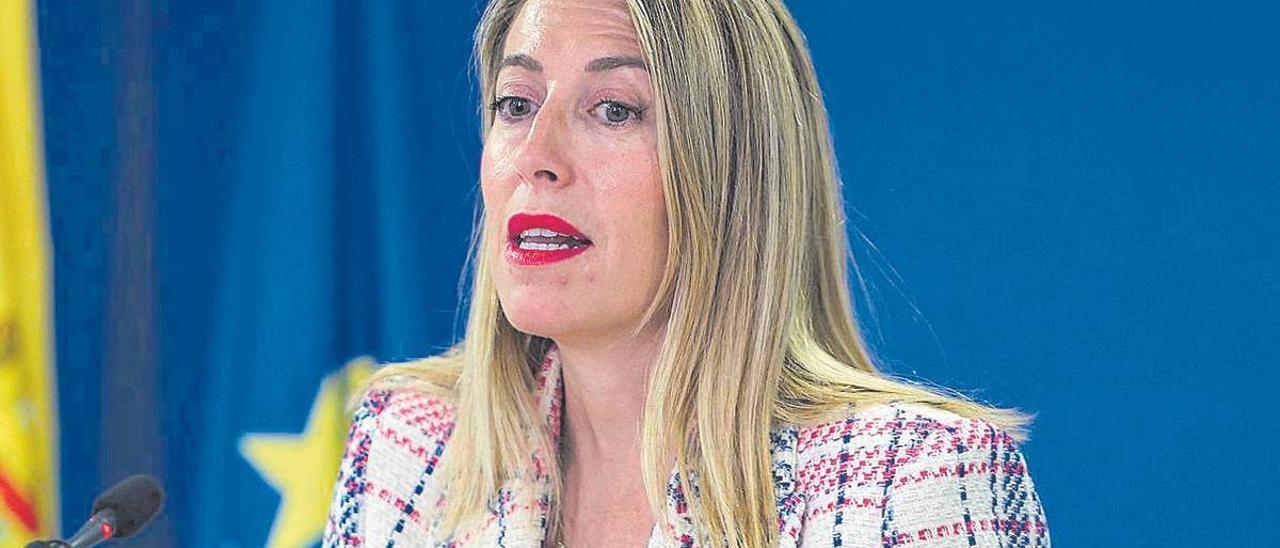 La candidata del PP a la presidencia de la Junta de Extremadura, María Guardiola, el pasado miércoles.