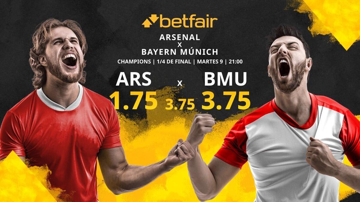 Arsenal FC vs. FC Bayern Múnich: horario, TV, estadísticas, cuadro y pronósticos