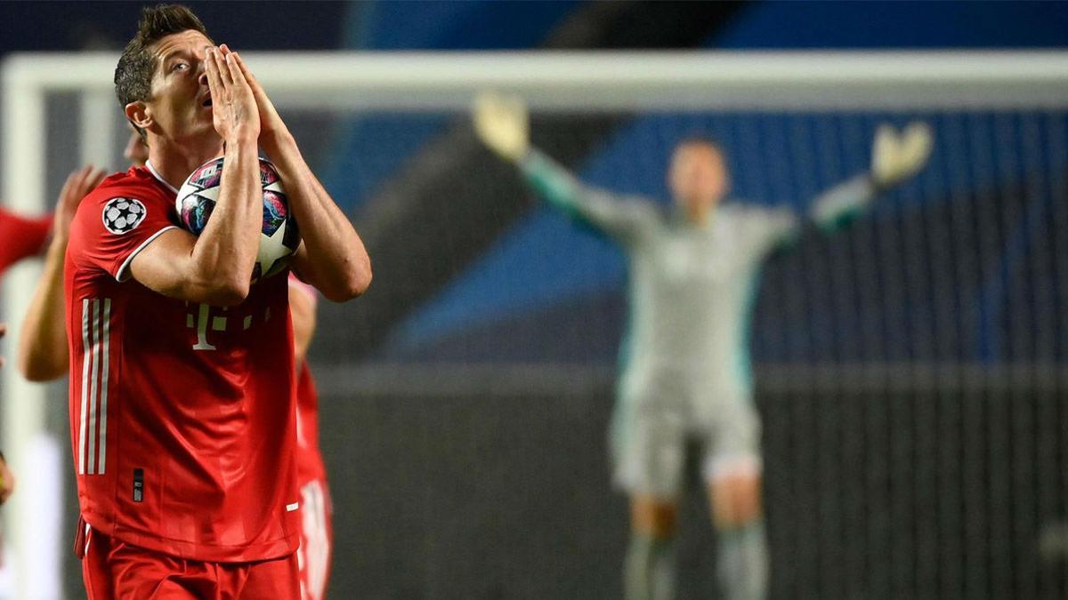 El pichichi de la Champions se quedó sin gol: el palo de Lewandowski