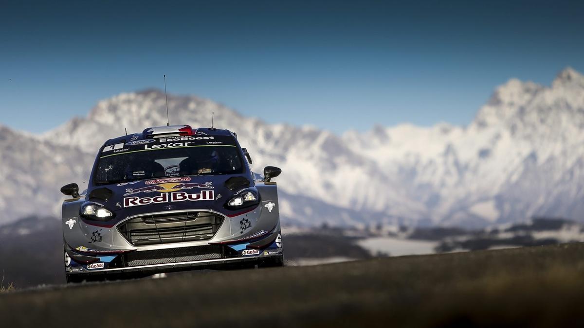 Sebastian Ogier con su nuevo Ford Fiesta WRC.