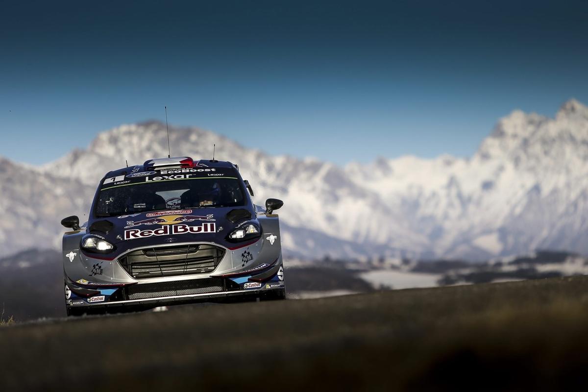Sebastian Ogier con su nuevo Ford Fiesta WRC.