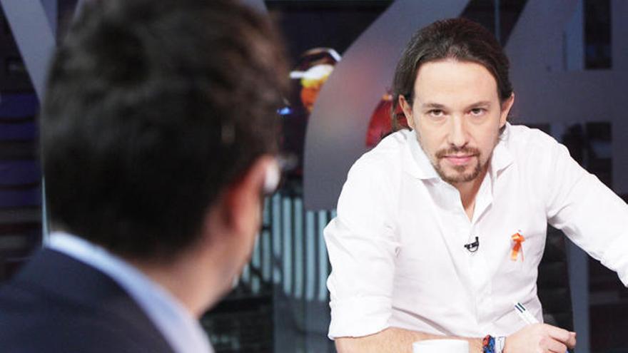 Un momento de la entrevista a Pablo Iglesias.