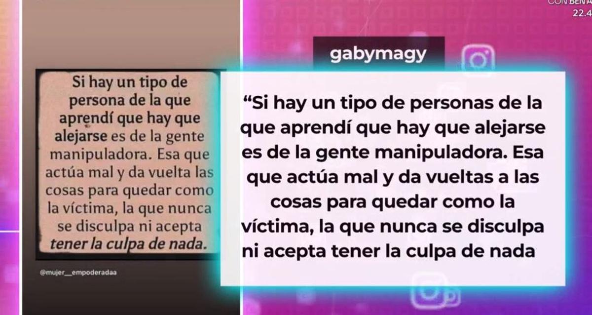 El mensaje de Gabriela Guillén a Bertín Osborne que ha borrado rápidamente de sus redes sociales.