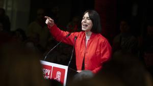 La ministra Diana Morant presenta su candidatura para el PSPV, en Gandía.