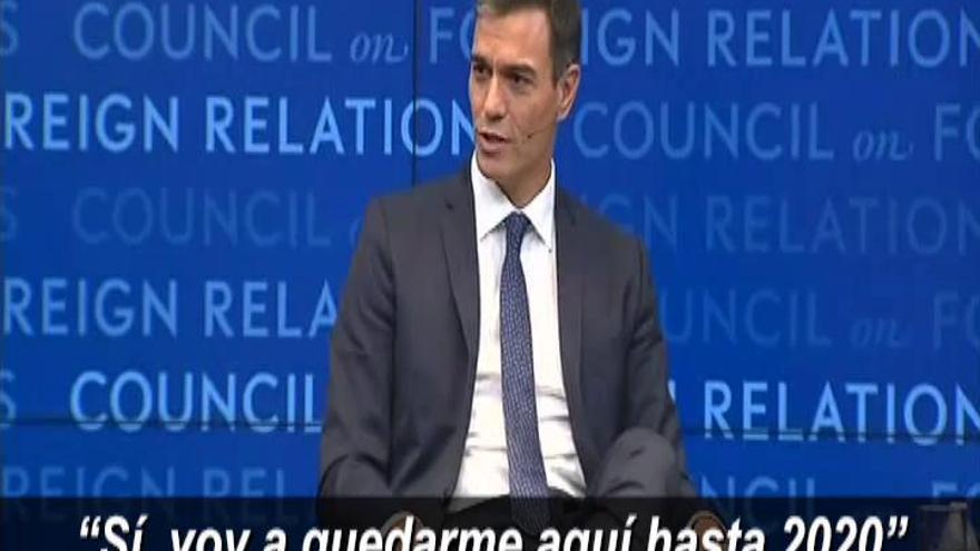 Pedro Sánchez descarta elecciones: "Voy a seguir hasta 2020"