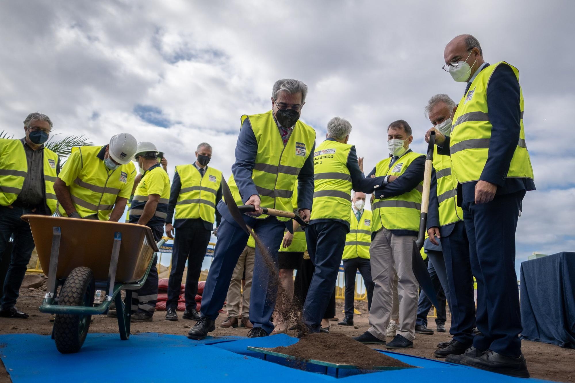 Inicio de las obras de la playa de Valleseco