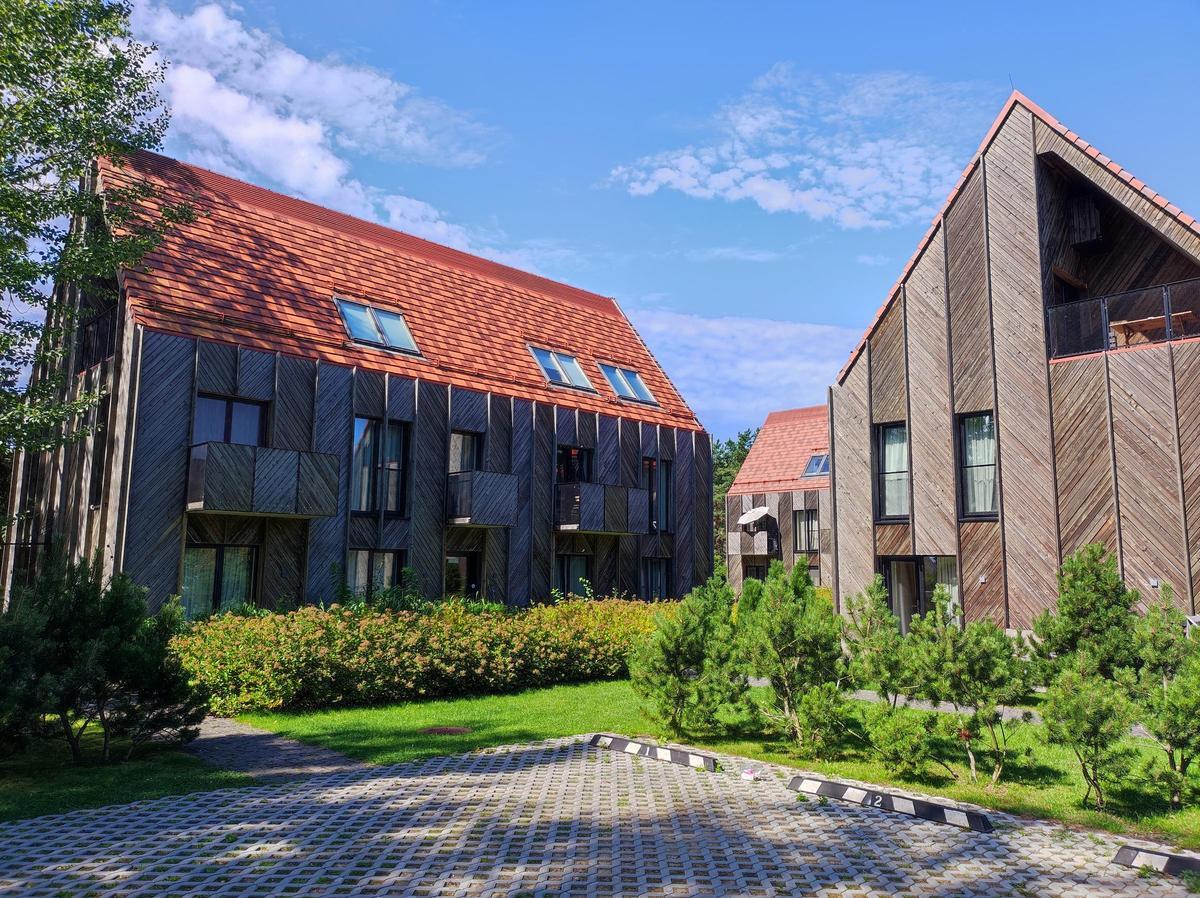 Viviendas de madera en Pervalka (Lituania).