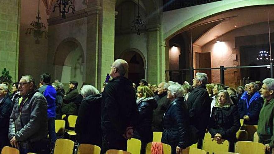 L&#039;església de Santa Eulàlia es va omplir per escoltar l&#039;himne de Catalunya a l&#039;orgue a càrrec de Joan Casals