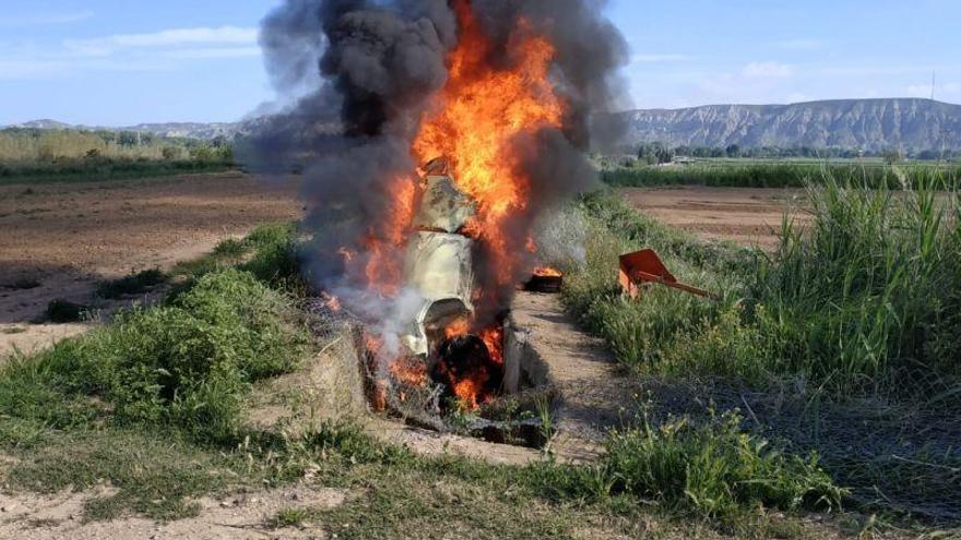 Un herida grave en un aparatoso accidente en Monzalbarba