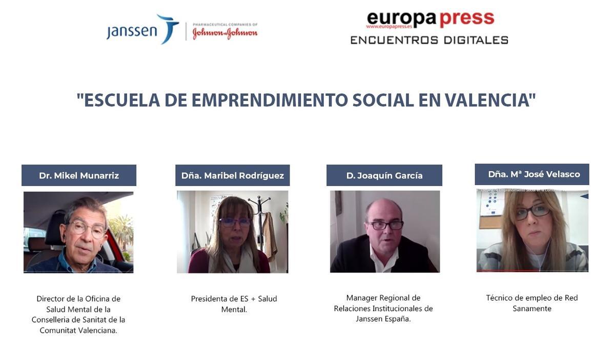 Participantes en el encuentro digital Escuela de Emprendimiento Social en València